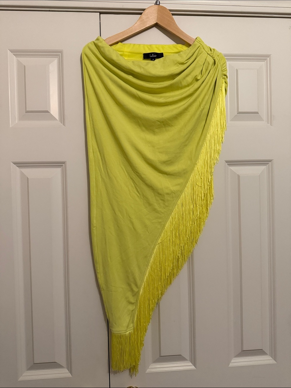 Lulu's Neon Yellow Curve-Hugging Skirt